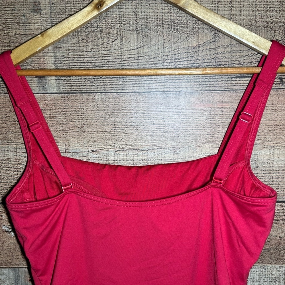 🌻 Sea Level Australia Eco Essentials Square Neck Red One-Piece Swimsuit size 14 - Picture 6 of 15